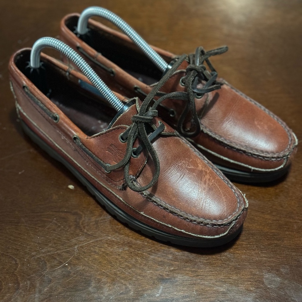 Classic Brown Leather Boat Shoes